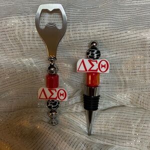 Delta Sigma Theta Bottle Opener and Stopper